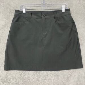 Eddie Bauer Skirt Womens 8 Skort Gray Outdoor Pockets A Line Short Casual